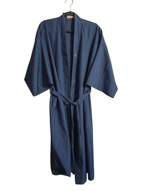 Christian Dior Monsieur Label Vintage Blue Robe One Size Clean Preppy
